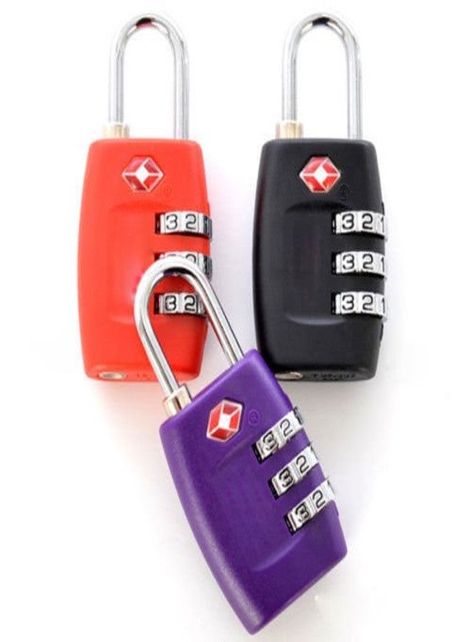 RainSound TSA Approved Combination Number Luggage Lock (Multicolor) (Pack of 3) - Image 1